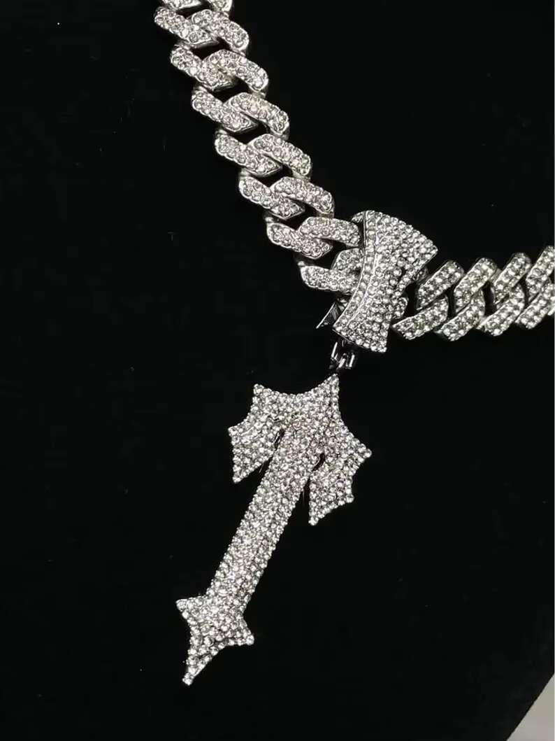Hot Sale Hip Hop Men Jewelry Sier Gold Platted Dia C Pendant Necklace for Gift