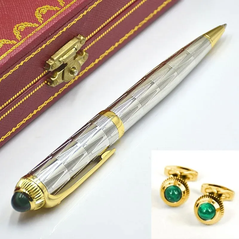wholesale Promotion Christmas Gift Branding Metal Ballpoint Pen Office Writing Ball Pens Can Select With Man Shirt Cufflinks And Original Box Packagin