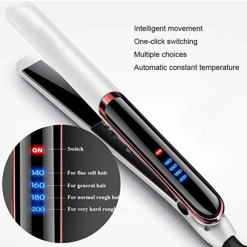 Flat 2-in-1 ceramic coating Hair straightener comb hair Curler care Iron healthy beauty irons flat iron