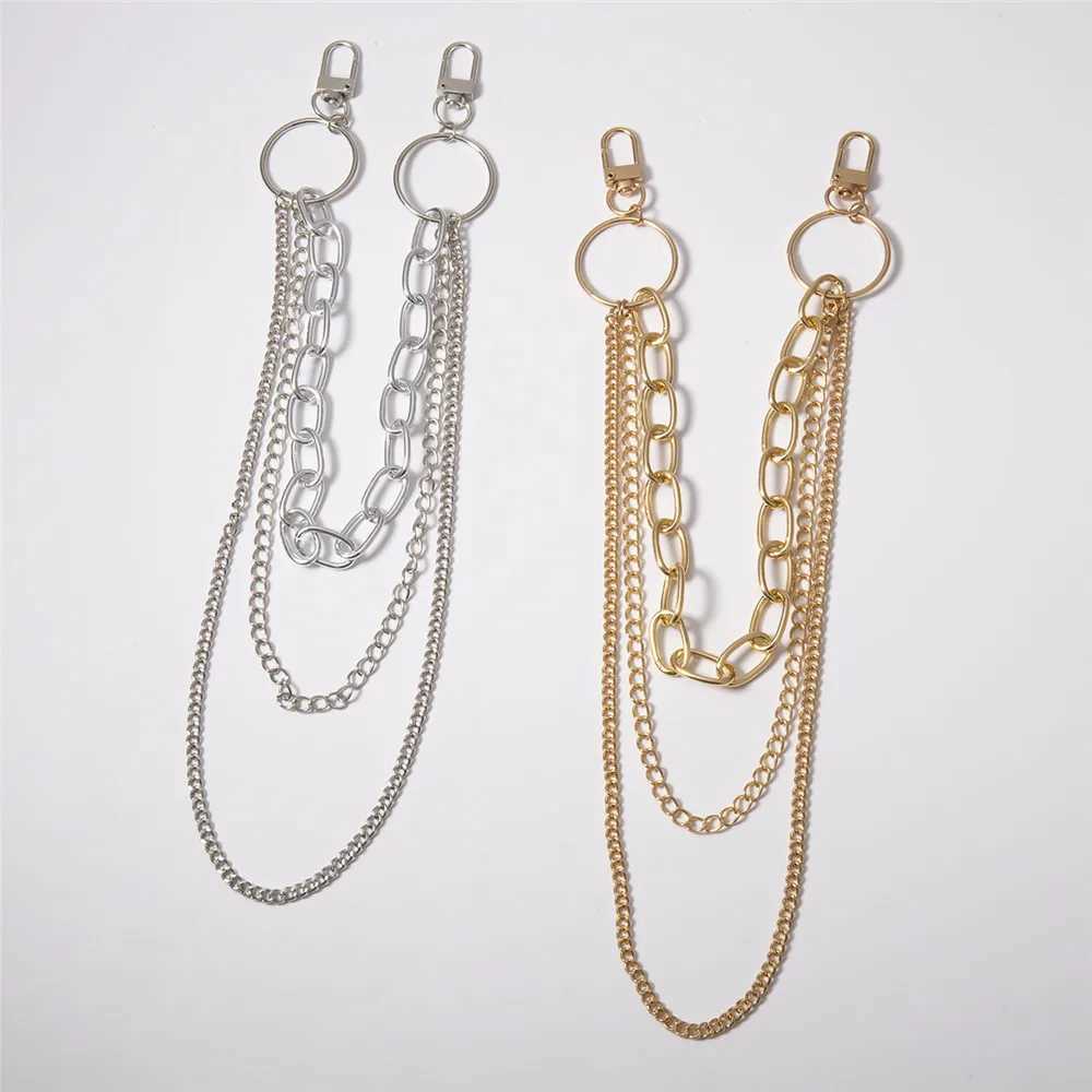 Vintage Long Metal Rock Trousers Hipster Pant Jean Keychain Ring Clip Tassel Keychains Women Accessory Y250515