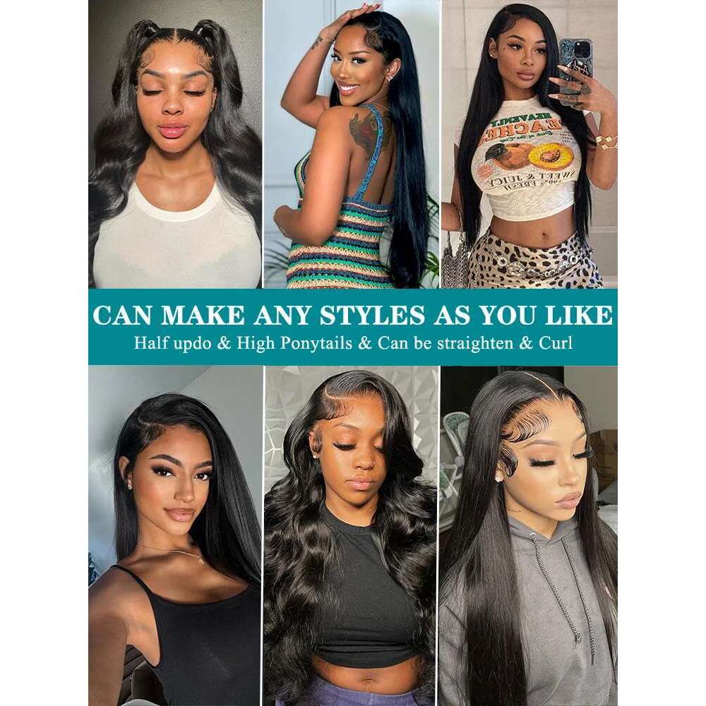 Mossily 300 Density Bone Straight 30 40 Inch 13x6 Front Human Hair 13x4 HD Lace Frontal Wig 5x5 Closure Glueless Wigs