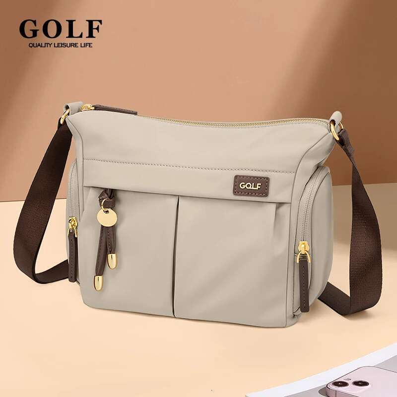 GOLF Crossbody Women Nylon Womens Shoulder Bag Lady Bucket Mini Cross Body Purse Handbag New Fashion Square Bags 2024 Summer