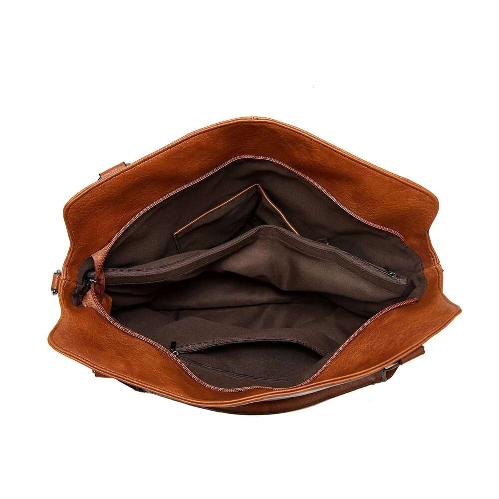 2Pcs Women,Fashion Tote Large Capacity Handbag, Shoulder Bag Purse Set, Professional Business Work Briefcase For Off