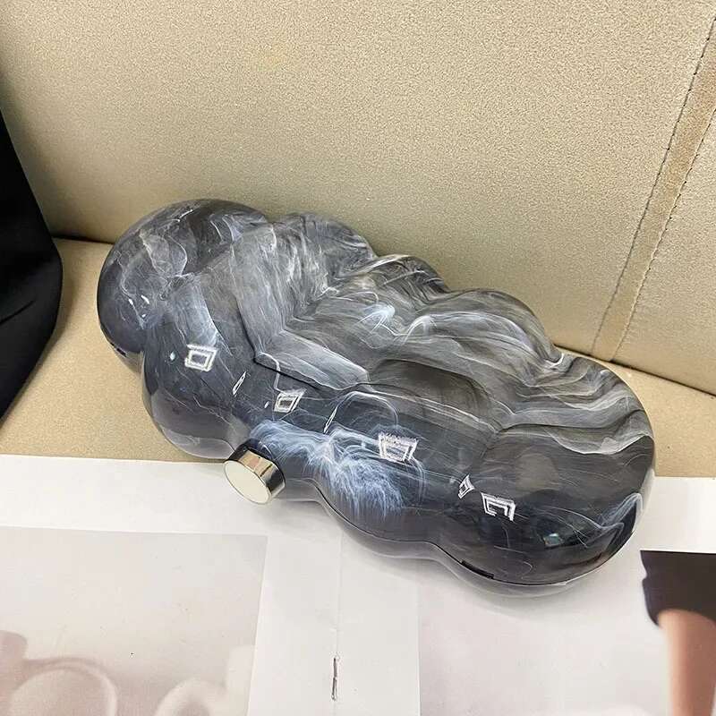 French Marble Pattern Acrylic Box Shell Caterpillar Pillow Mobile Phone Handheld Crossbody Bag Hard Material From China Mainland