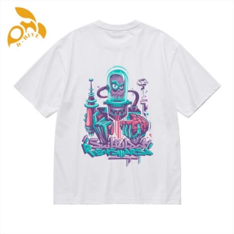 Free Shipping Designer Oversize Men's Women's shirt Short Sleeve Round neck Customized tees 200 g Men's hot stamping T-shirt - back out