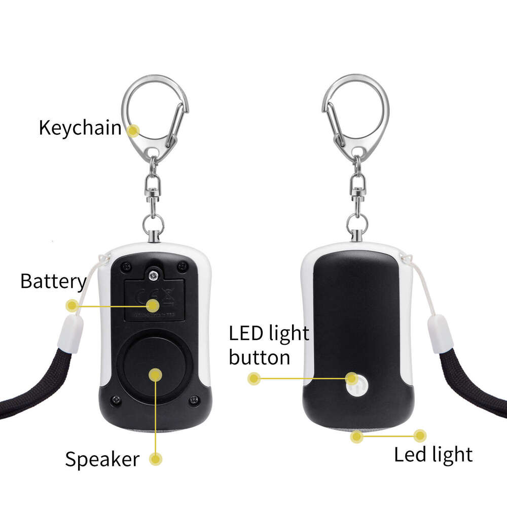 Meinoe flashlight device with light for women, children, elderly, personal alarm, bag decoration, anti wolf artifact