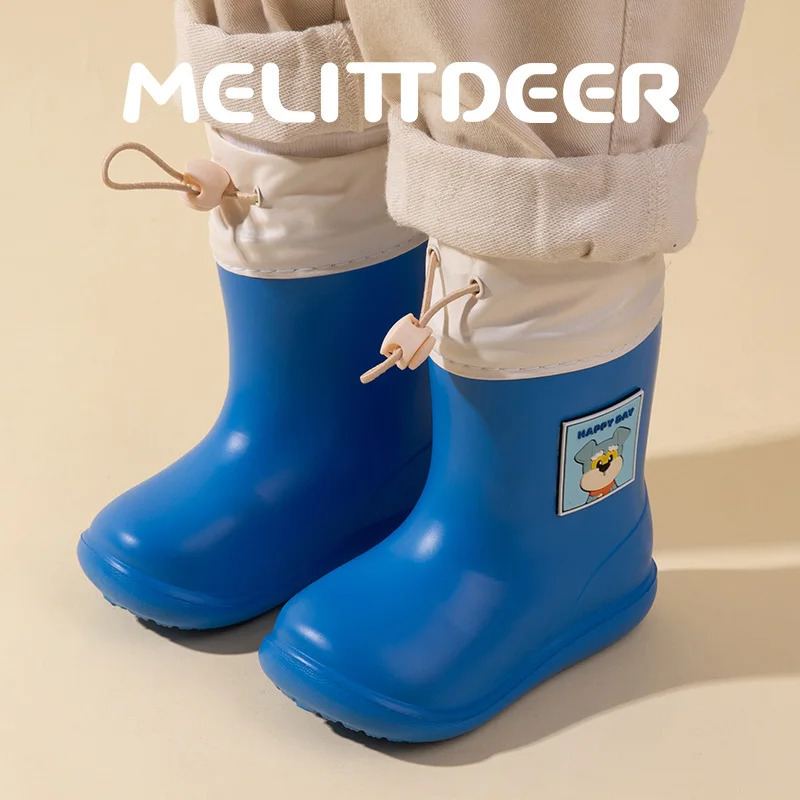 MELITTDEER Waterproof Kids Rain Boots for Boys Girls - Unisex Outdoor Footwear in Colors - Durable Stylish 250515