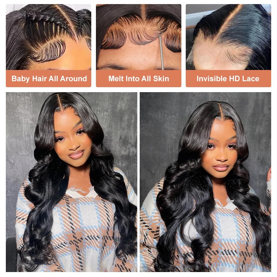 250 Density 30 40 Inch 13x6 13x4 HD Body Wave Lace Frontal Human Hair Wig Raw Glueless Closure Water Wave synthetic lace front wigs