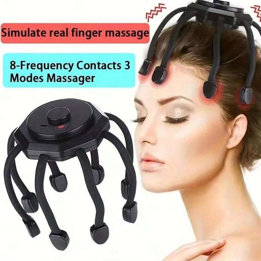 Intelligent Electric Octopus Massager Soul Extraction, Head Scratching Meridian Dredging, Scalp Massage And Relaxation Tool