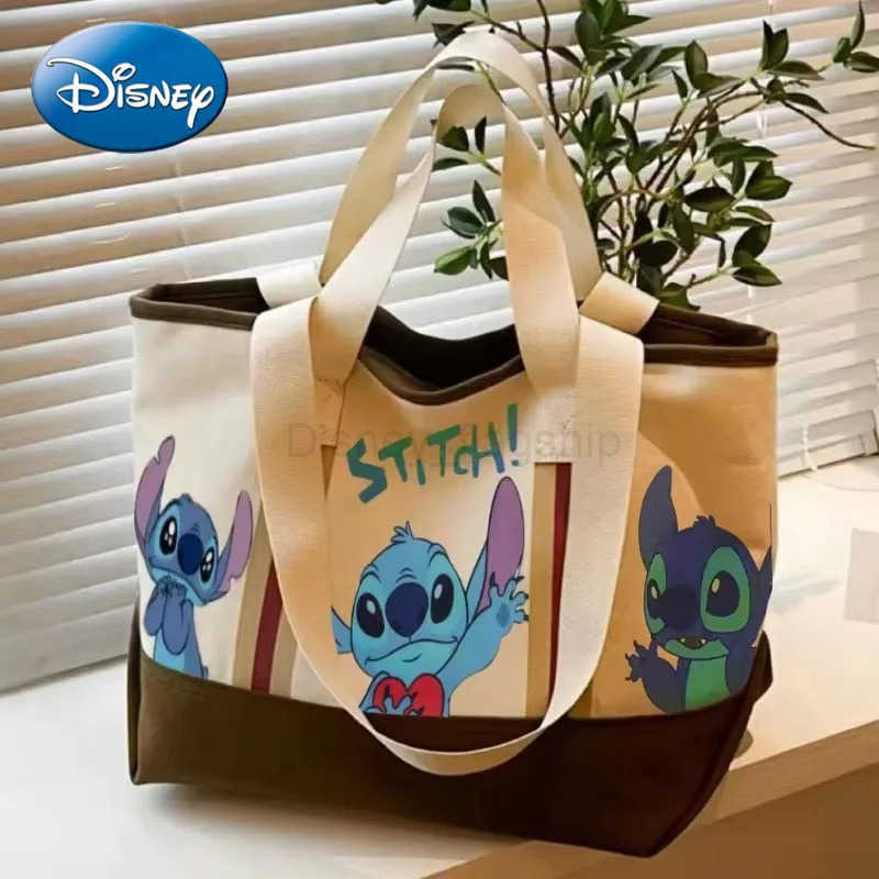 Disney 2025 Disney Cartoon Stitch Print Ladies Large Capacity Mom Handbag Casual Commuter Shoulder BagXJ250515
