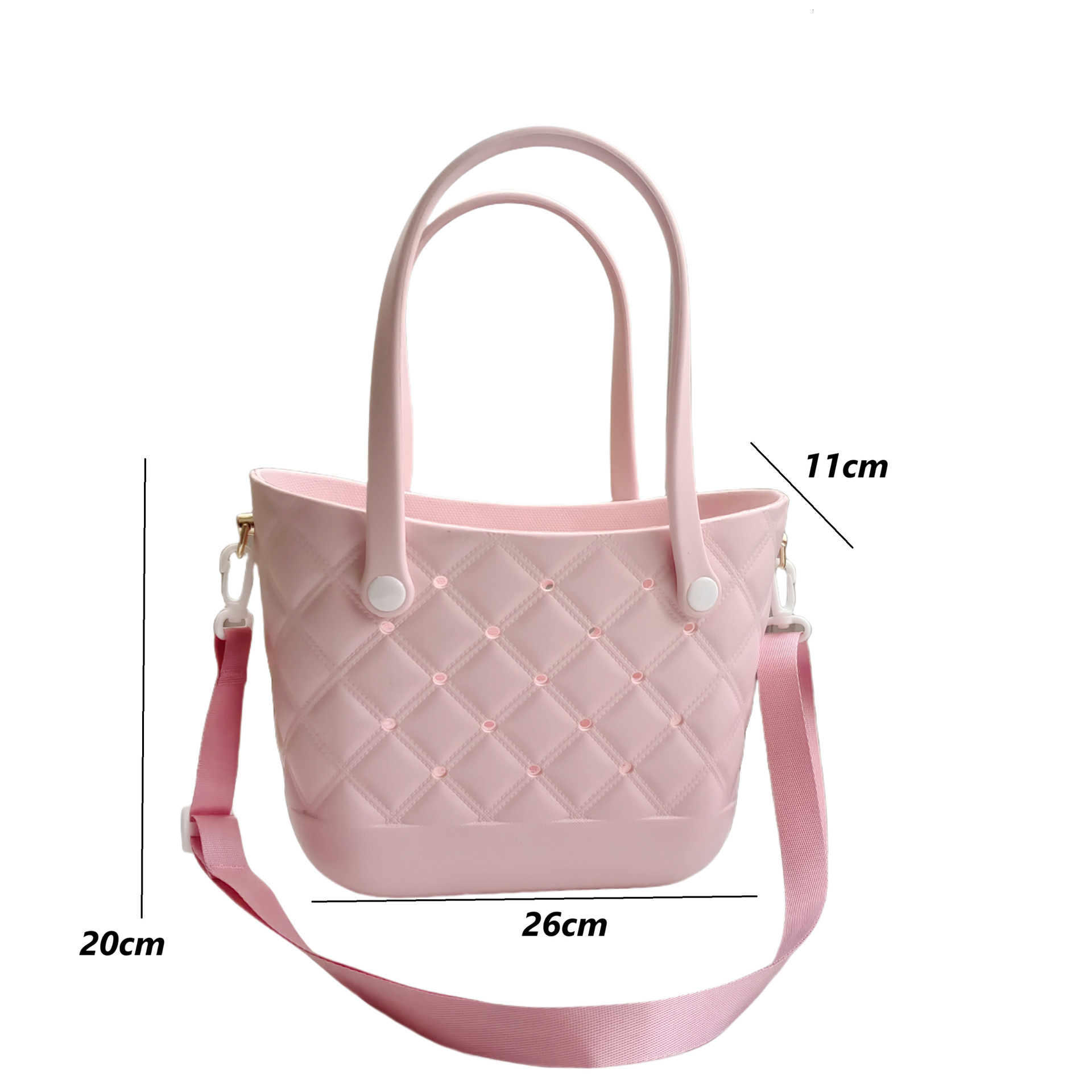 Beach DIY Handbag EVA New Fashionable Hollow Out Portable Waterproof Storage Mini Outdoor Shoulder Strap Hole Bag