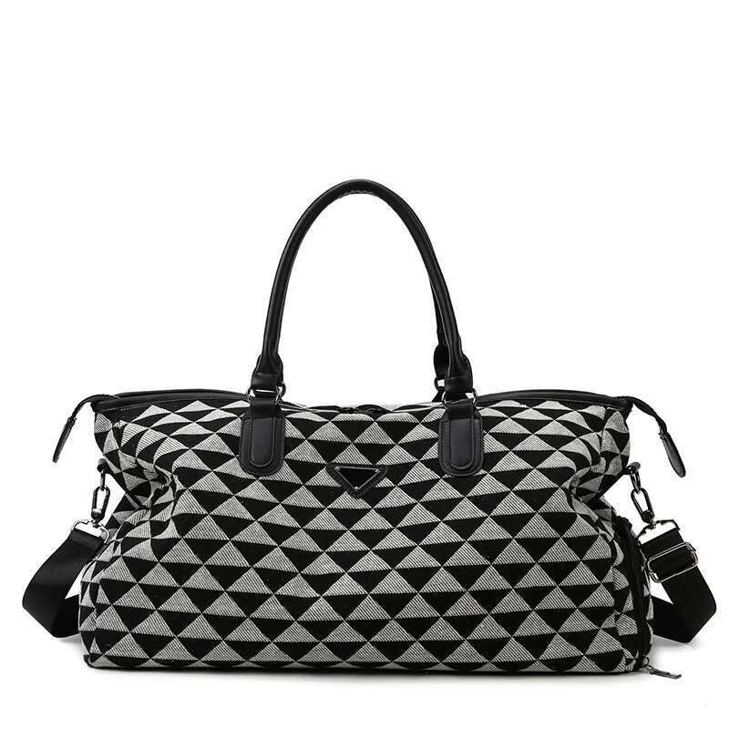 Large Size Geometric Pattern Travelling High Quality Travel Man Brand Big Square Casual Hand Lage Travel Bag