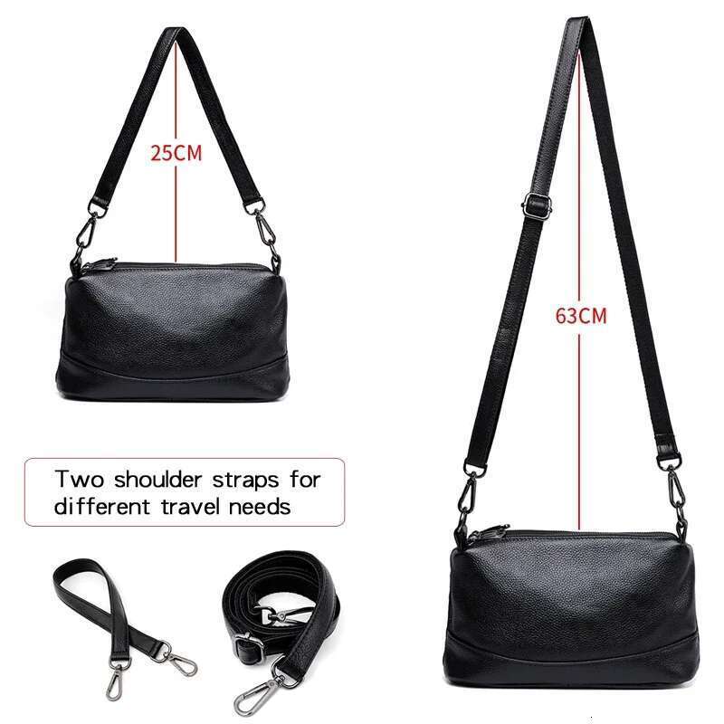 Genuine Leather Shoulder Fashion Crossbody Bag For Women Ladies Solid Casual Small Messenger Bags