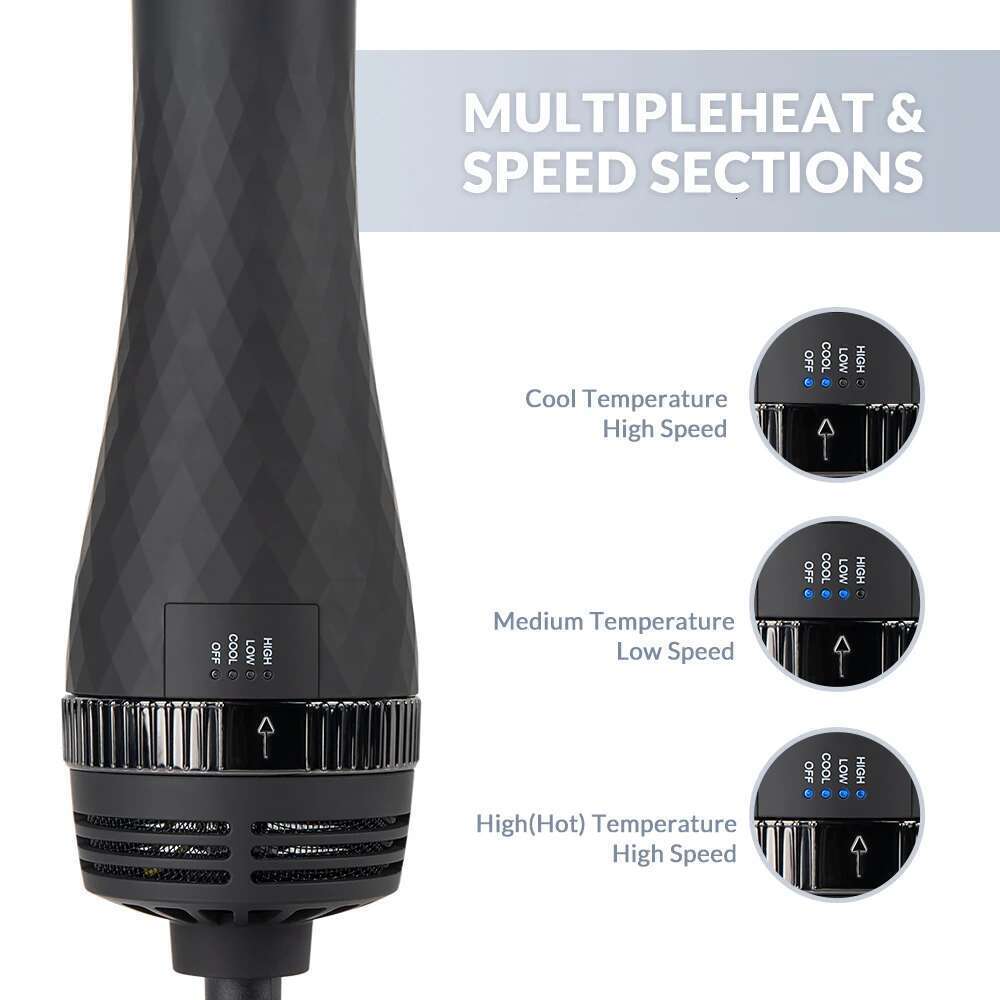 One Step Hair and Volumizer 1000W Rotating Hot Air Professional Comb Electric Ion Blow Dryer Brush