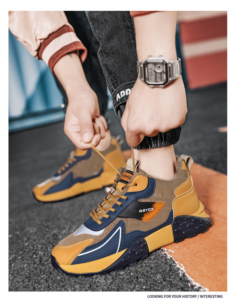Men's 2025 spring new sports and leisure thick soled dad fashionable height increasing versatile trendy men's shoes