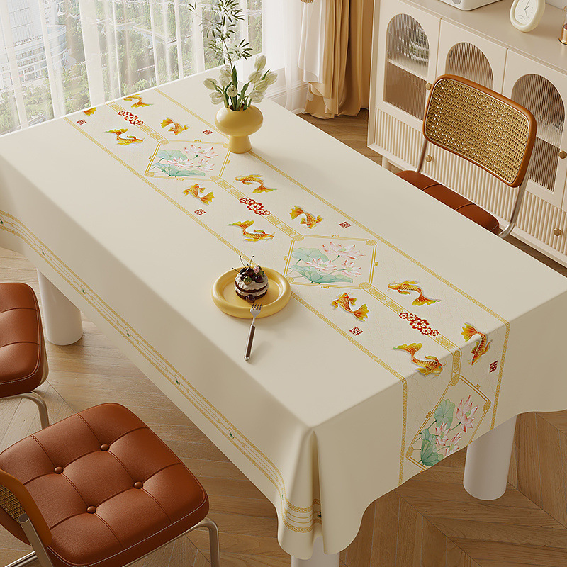 D309 light luxury tablecloth wash-free PVC pastoral American tablecloth 2024 coffee table mat supply chain factory wholesale