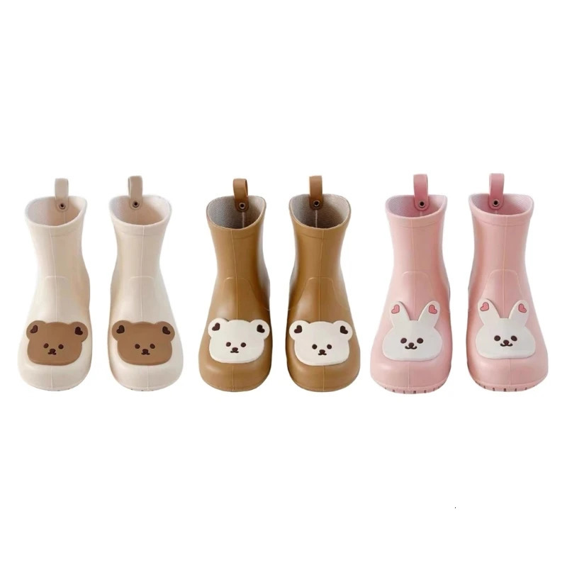 1 Pair Childrens Rain Shoes Lovely Little Bear/Rabbit Baby Anti slip Rainshoes 250515