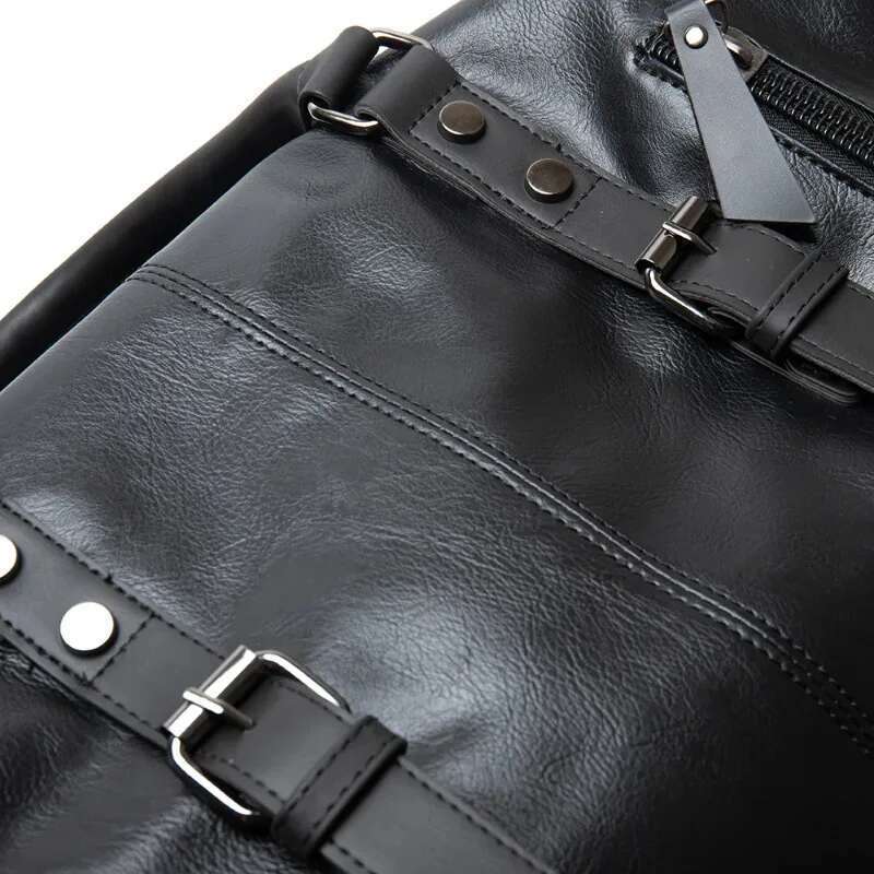 2025 New Men Travel Totes Crossbody Shoulder Bags Large Capacity Handbag Fashion Top-Handle Waterproof PU Leather Laptop Bag