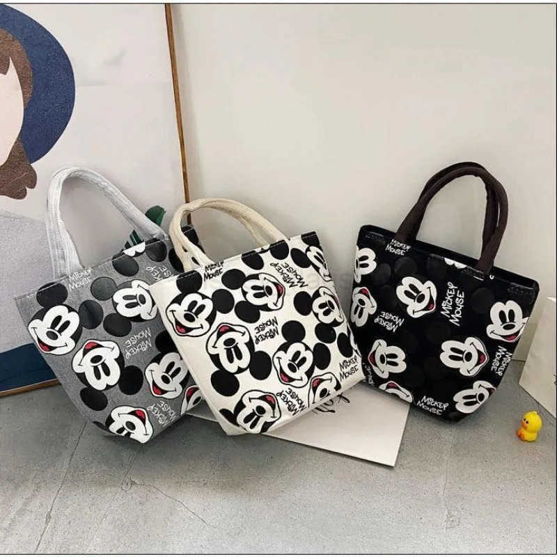 Disney New Mickey Handbag Oxford Cloth Womens Canvas Bag Womens Shoulder Handbag Mummy Bag Hand-carrying Small Cloth BagXJ250515