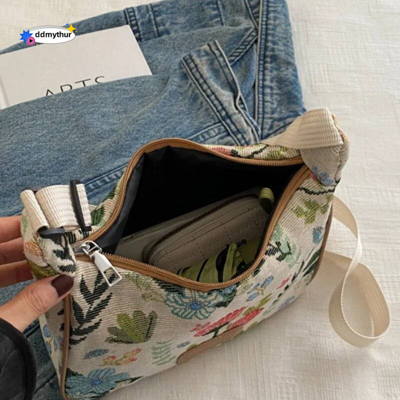 Casual Artistic Printing Underarm Literary Niche Shoulder Fashion 2025 New Tote Only Beautiful Women Bag ddmythur
