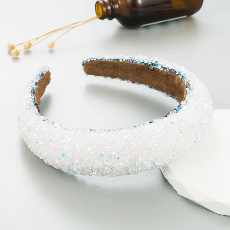 Crystal Wide Headbands For Women Girls Fashion Hairbands Elastic Hair Hoop Wash Face Hair Bands Female Hair Accessories 250509