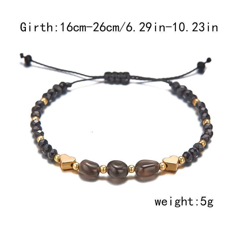 Natural Stone Love Heart Pendant Charm For Women Fashion Handmade Braid Adjustable Bracelet Energy Healing Jewelry Gift