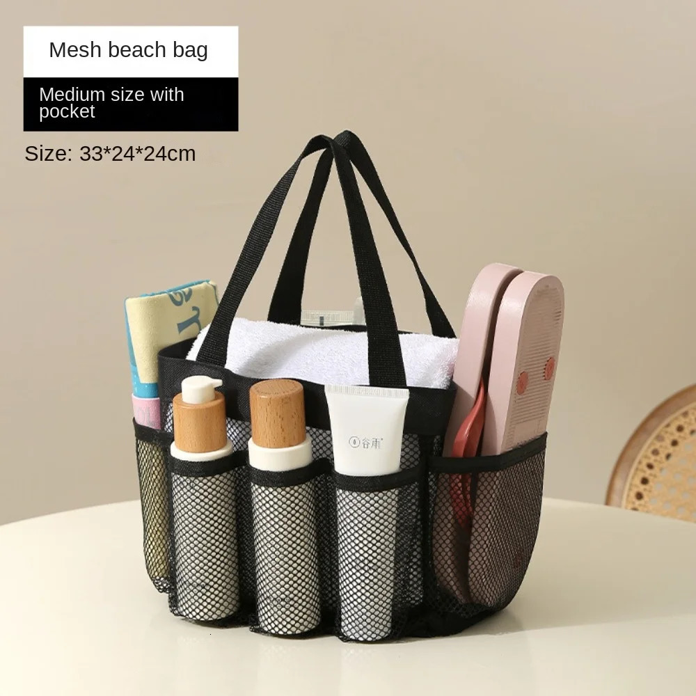 Large Beach Capacity Wash Bag Sale Breathable Portable Cosmetic Bag Foldable Mesh Wash Bag Swimming Storage Bag Beach 250515