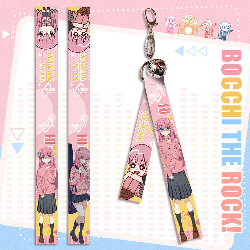 Solitary Rock Anime Ribbon Pendant Keychain Backpack Hanging Decoration Campus Peripheral Gifts