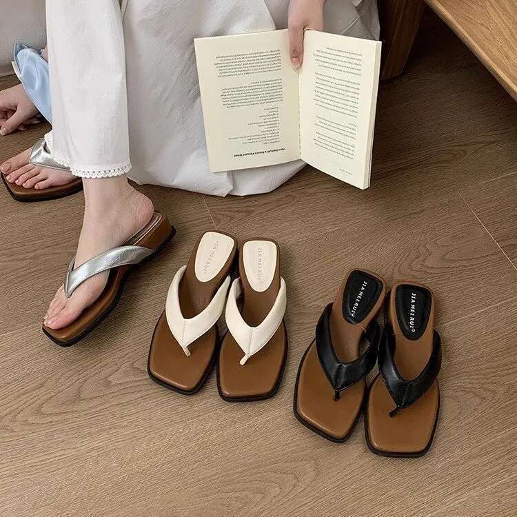 Square Peep Toe Heterotypic Heel Buckle Strap Women's Shoes for Women 2025 New Summer Novelty Mature Daily Sandals