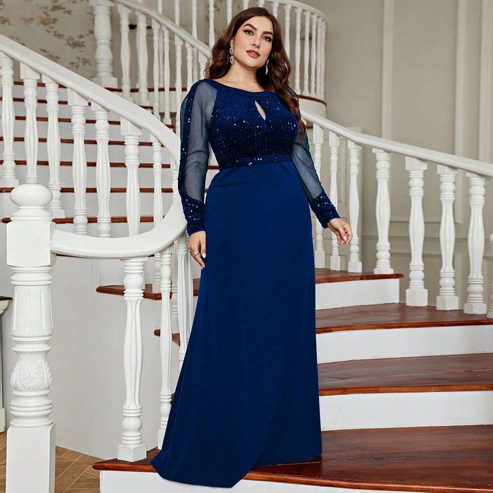 Plus Size Devise Luxury Dress Designer Dresses for Women Vestidos Elegantes Evening Gown Summer New Plus Size Temperament Slim Fit Solid Color Dress P
