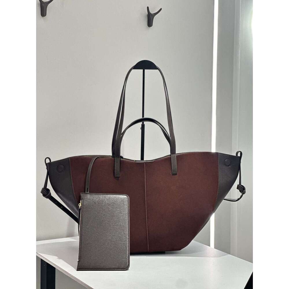 Women's Bags Designer New Frosted Leather Wing Boat Tote Bag, Large Capacity
