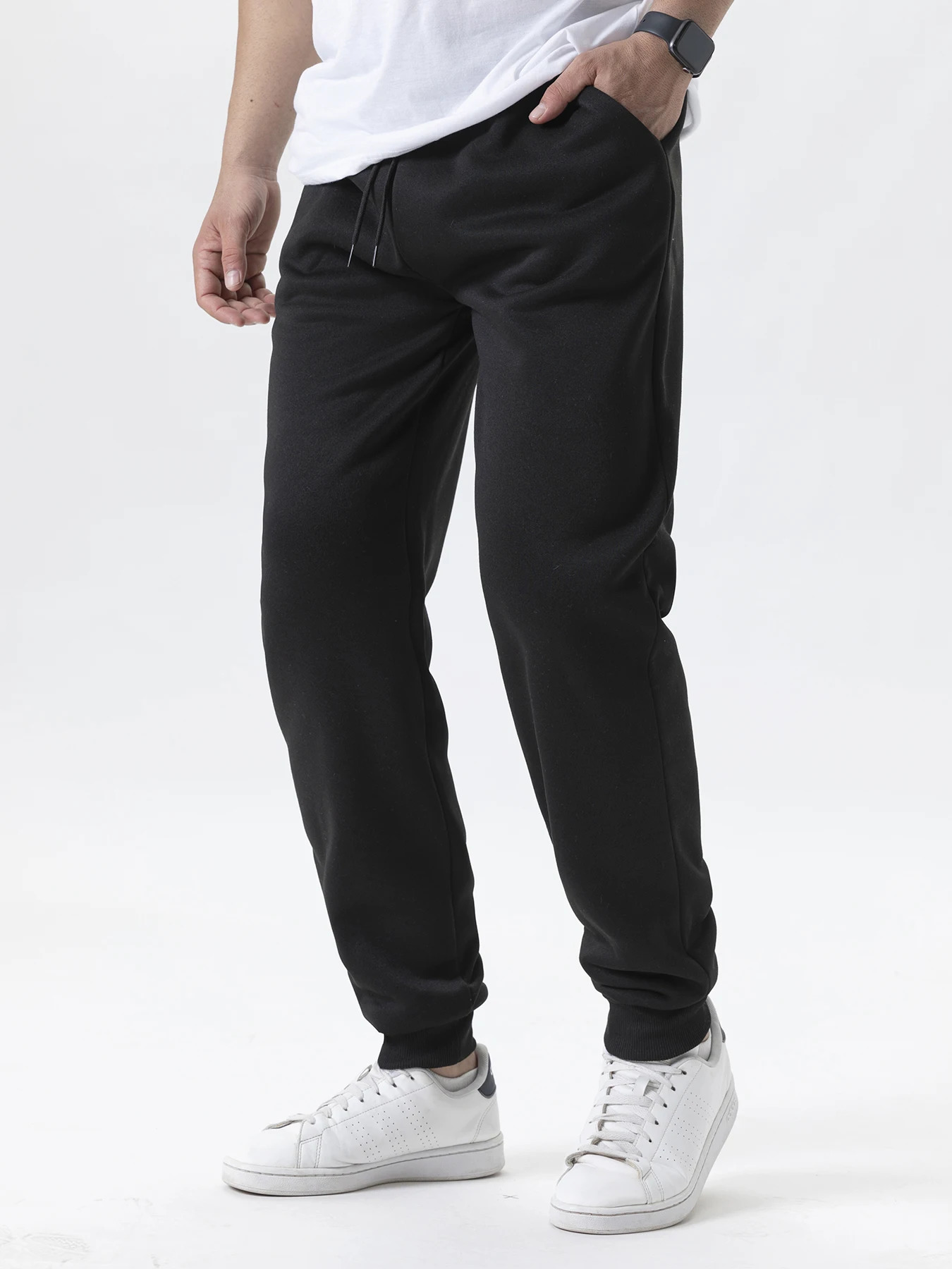 Mens Casual Pants Autumn Winter Fleece Sweatpants Men Joggers Elastic Waist Sport Trousers Baggy Fitness Gym Clothing 250515