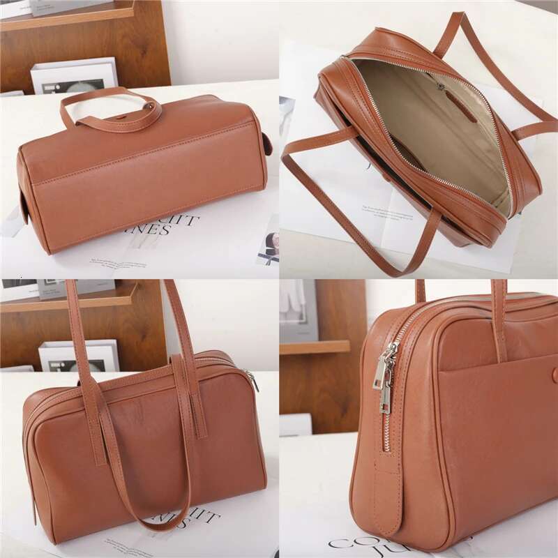 High Quality Designer Bags Trendy Genuine Leather Underarm Shoulder Bags For Women 2025 Designer Work Satchel Bowling Tote Ladies Handbags Luxury Bag
