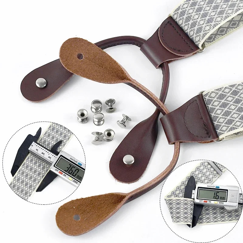 Mens Suspenders 6 Clips Wide Braces Corn Teeth Elastic Male Jockstrap Pants Suspender for Men Business Suit Mens Accessories 250515