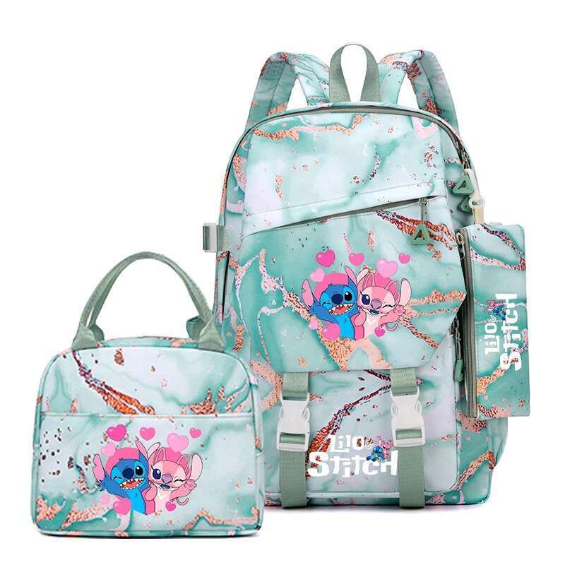 3pcs Backpack, Pencil Case, Foldable Insulated Cooler Lunch Bag, Large Capacity Schoolbag, Casual Daypack For Daily Use