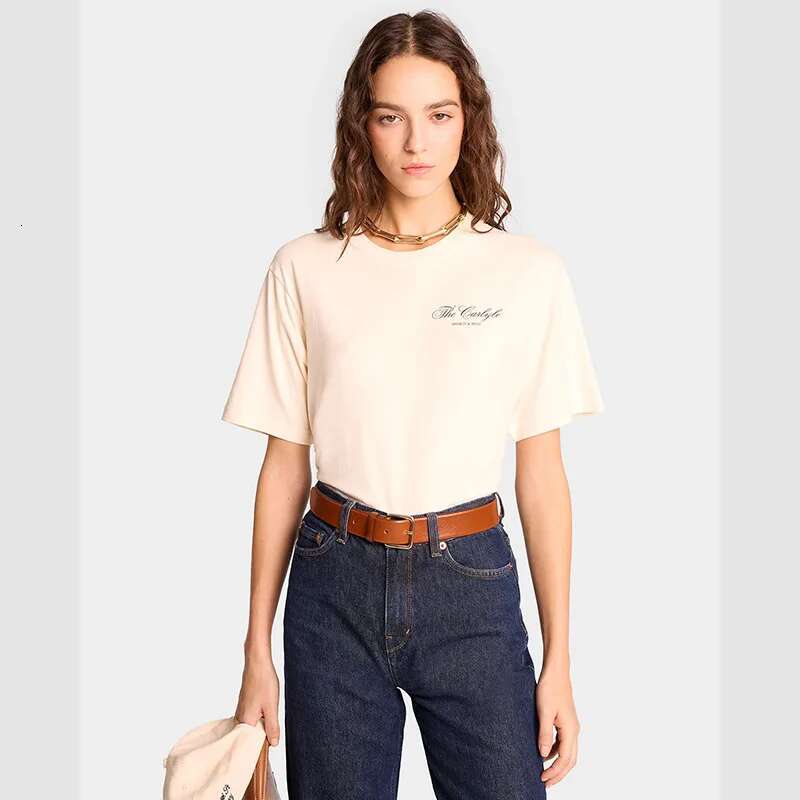 Summer New North American Niche Letter Printed Wine Red Cotton Round Neck Women's Short Sleeved Sports T-Shirt