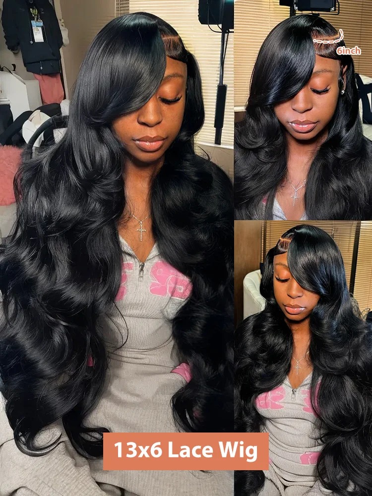Wear Go HD 250 Density 13x6 Body Wave Lace Frontal Human Hair Wig 30 40 Inch 13x4 Lace Front Wigs Brazilian Closure Glueless Synthetic Front wigs