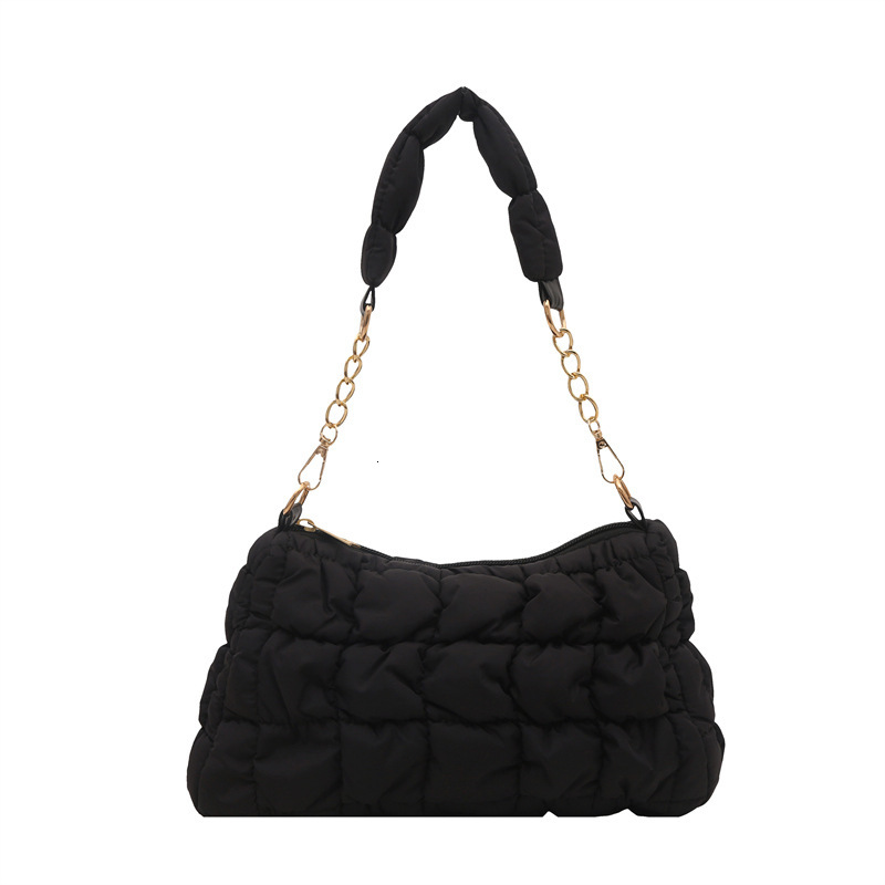 Free Delivery Designer Bag 2025 New Pleated Cloud Korean Version Niche Fashion Shoulder Trendy Bubble Underarm Down Cotton Jacket Luxury Bag