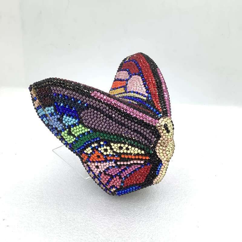 Lady Butterfly Rhinestones Clutch Purse Wedding Party Dinner Purses Dia Day Clutches Stone Women Gems Evening Bags