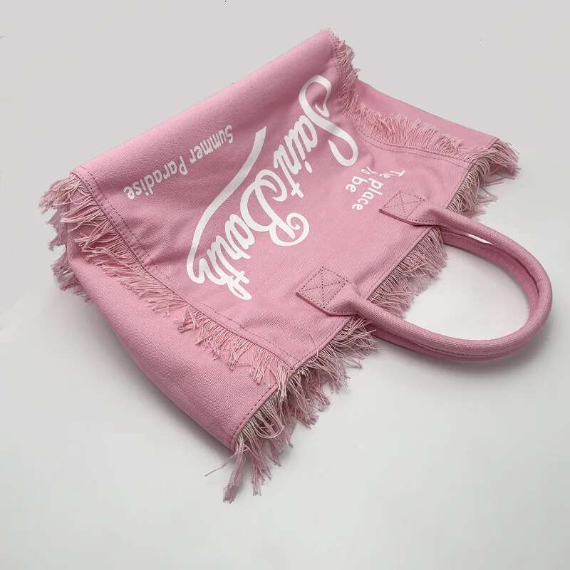 Crossbody Bag Fashion Large Capacity Casual Travel Canvas Pure Color Handmade Tassel Handbag High Quality Hundred Tote