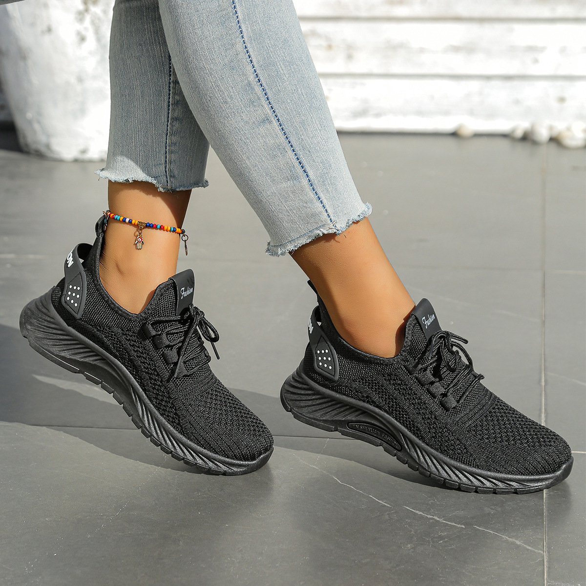 Autumn New Fashionable Casual Sports Single Trendy Flyknit Women S Casual Shoes Shoes Ddmysaturn