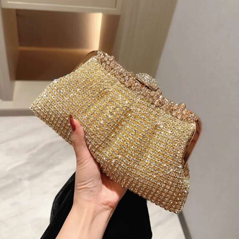 Luxy Moon Rhinestone Evening Clutch Bag Dress Wedding Bride Handbag Shiny Design Party Banquet Lady Portable Purse Z534