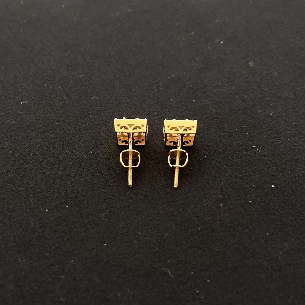 Hip hop Jewelry Men's Tested with Vvs GraMoissanite 10k Gold Earrings