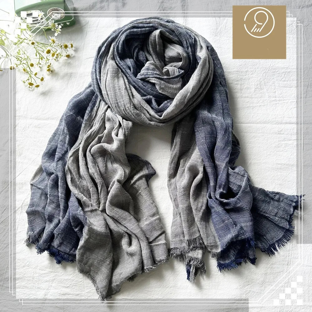 Fashion Striped Scarf for Men Cotton Linen Patchwork Scarves Autumn Winter Warm Neckerchief Male Accessories Bufanda Shawl 250514