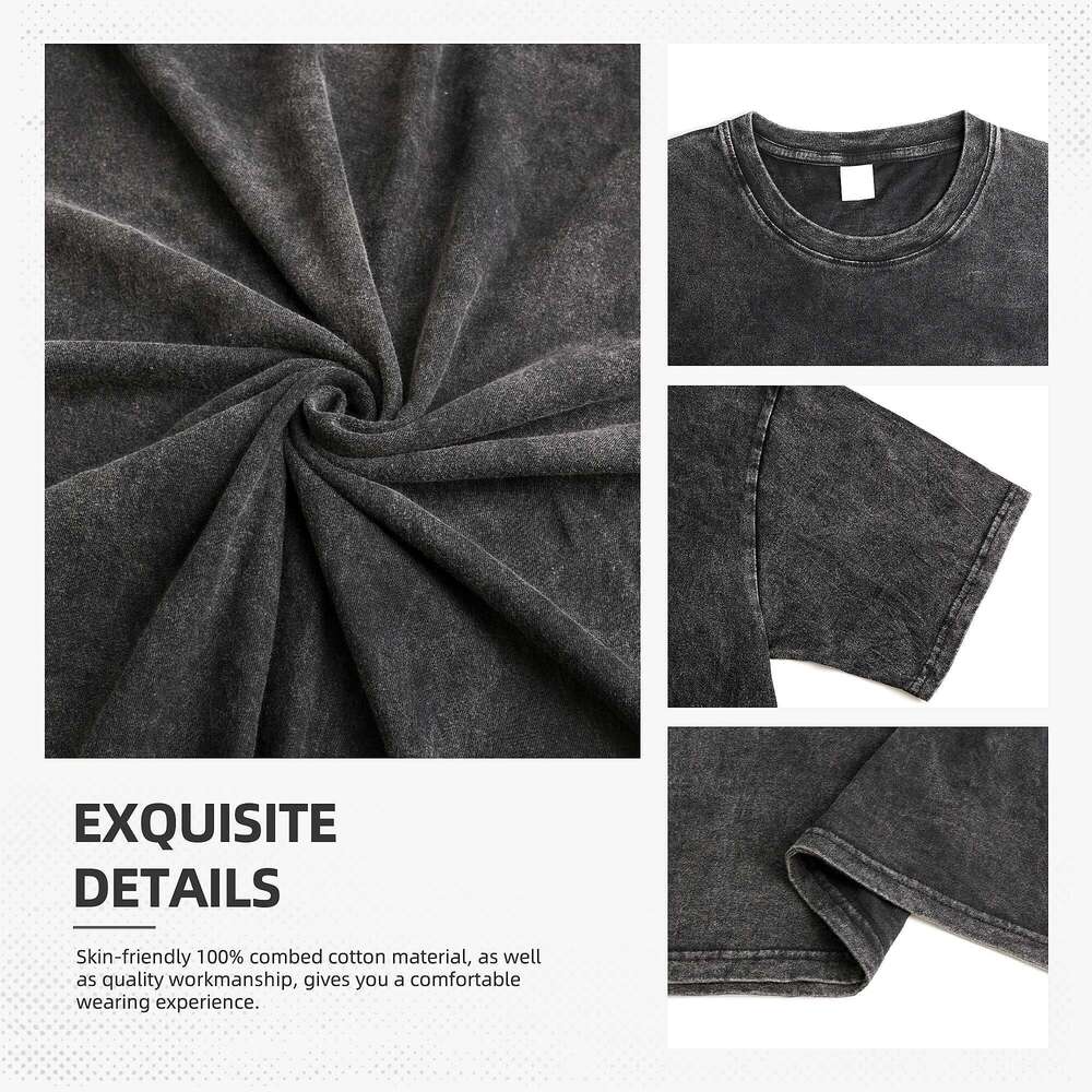 Invincible Stand off T Shirt Hip Hop Washed Short Sleeve Haruku T-Shirts Retro Men Women Streetwear Printed Tees