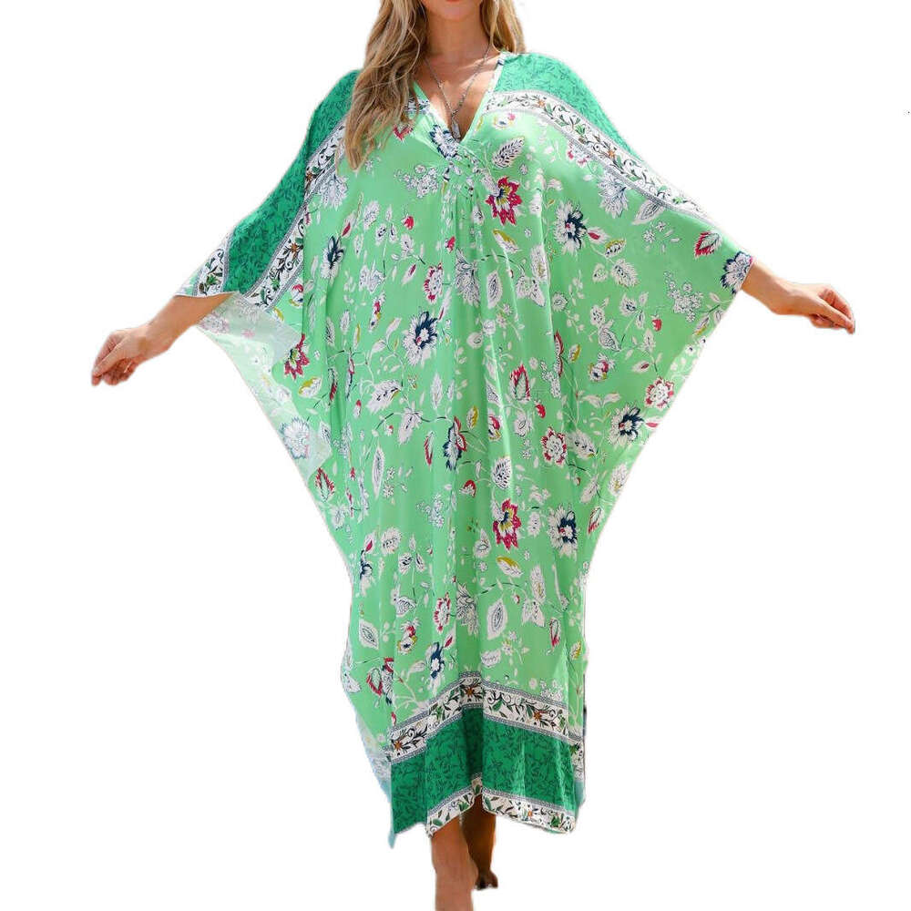 New European American style cotton beach cover for vacation, loose and sun resistant bikini robe, 2025 new casual fashion trend clothing