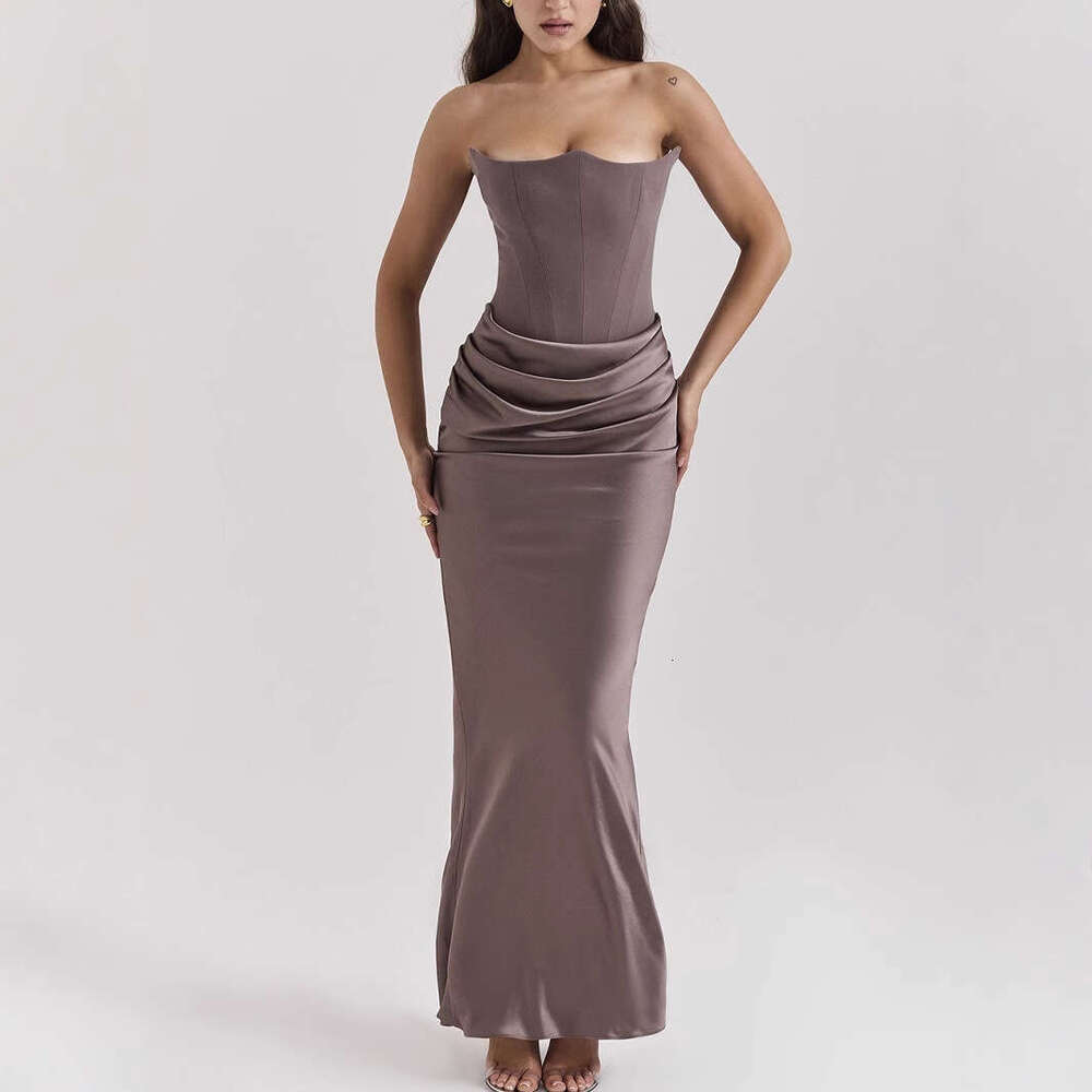 Wind women's fashion strapless spring new style sexy backless slim evening dress for women