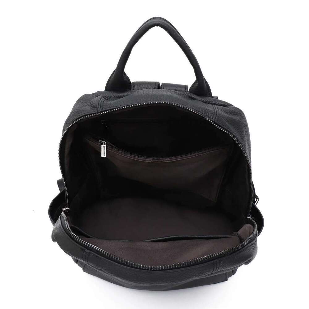 Soft Genuine Cowhide Daily Backpack Women Men Spacious Multi Pockets Fashion Casual Versatile Knapsack Travel Business College