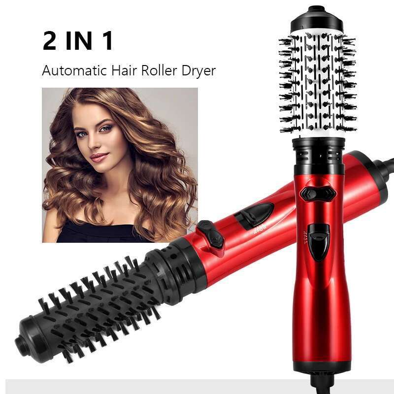Electric Rotating Negative Ion Hair In 1 Round Hot Air Spin Set Volumizer Blow Dryer Brush With 2 Brushes