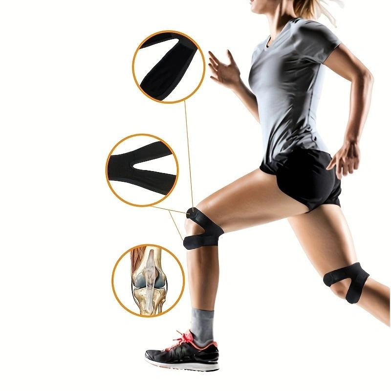 Patella Knee Support Belt Shock Absorption Compression Sports Knee Protection for Basketball Football Cycling Hiking Fitness